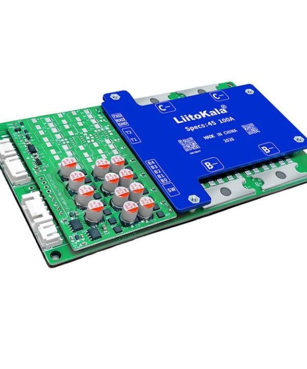 LiitoKala 4-channel Lithium Iron Phosphate Same-port Protection Board with Balanced Temperature Control Bluetooth BMS Support, 4S-12V 100A