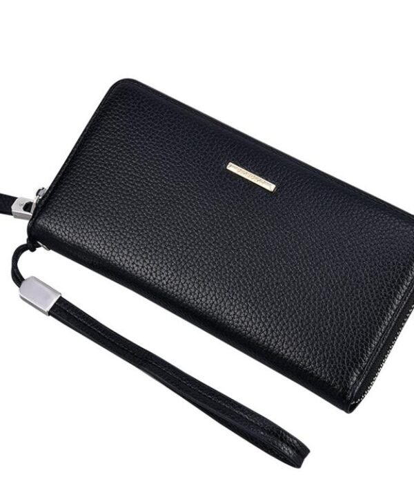 DEABOLAR Portable Long Men Wallet Casual Zipper Billfold & Hand Pouch