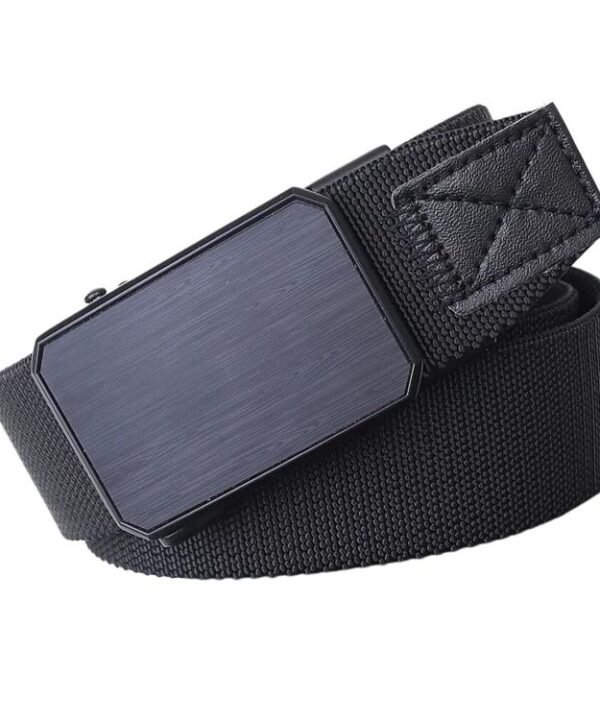 Men Elastic Web Belt Casual Stretch Braided Belts With Zinc Alloy Automatic Buckle, 105cm, 115cm, 125cm