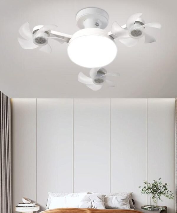 E27 Screw Base Ceiling Fan Light High Air Volume Quiet Fan Lamp For Living Room, 45cm 3-Head, 50cm 4-Head