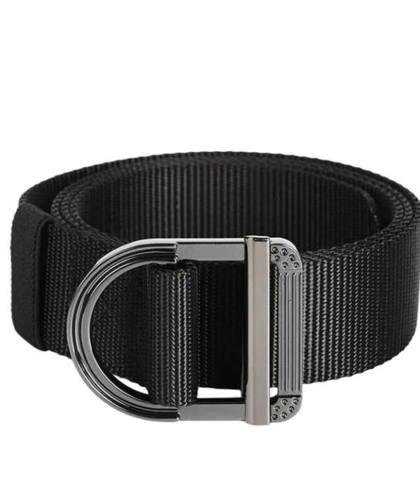 Men Nylon Belt Work Casual Web Belts With Zinc Alloy D-Ring Buckle, 115cm, 125cm, 135cm