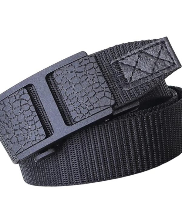 Mens Casual Web Belt Business Work Nylon Belts With Automatic Buckle, 105cm, 115cm, 125cm
