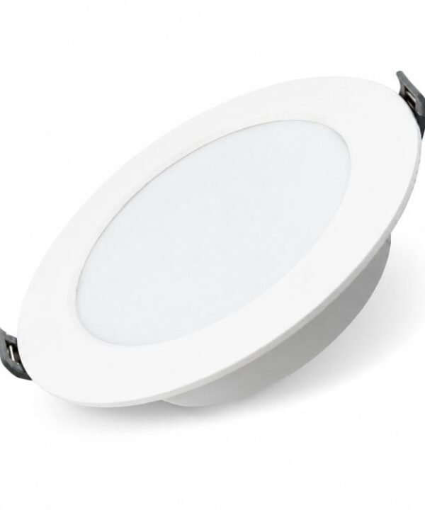 6500K Recessed LED Panel Downlight Flat Can Light Full Plastic Insulated Ceiling Lamp, 12W Round, 18W Round, 30W Round, 12W Square, 18W Square, 30W Square
