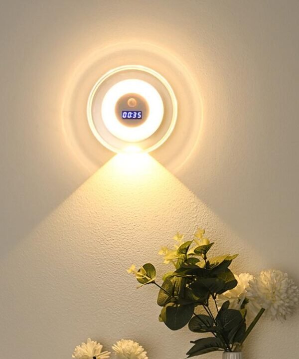 DMS-A2501 Smart Remote Control Clock Wall Lamp Motion Sensor Night Light For Bedroom Bedside, DMS-A2501