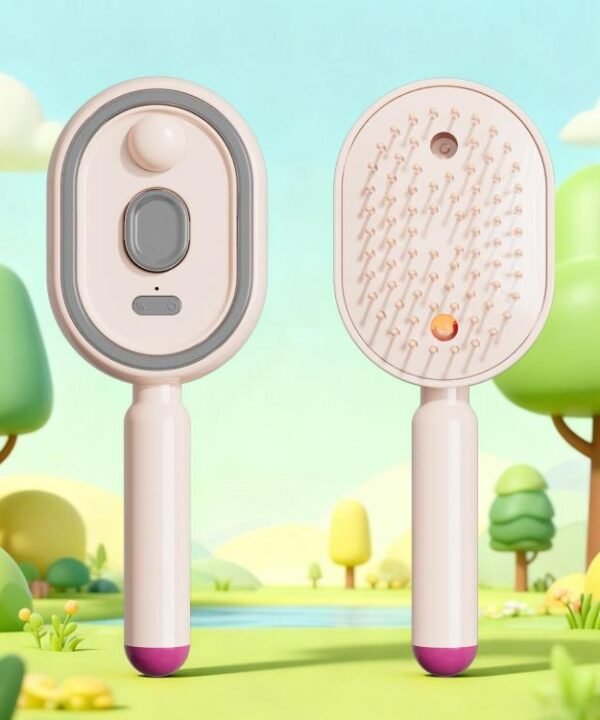 Electric Spray Massage Hair Brush With Red Light Mist Detangling Comb For Hair Care Essence Atomizer