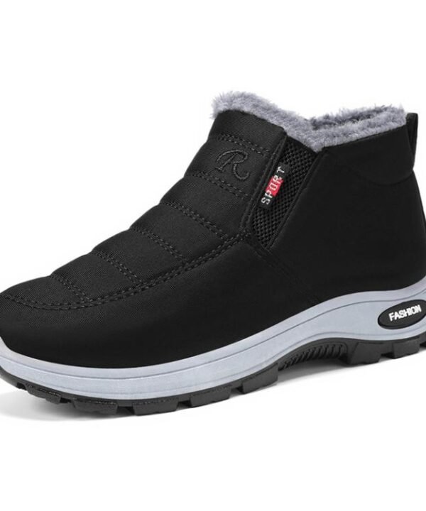 Unisex Slip On Winter Snow Boots Warm Fleece Lined Wide Toe Box Walking Shoes, 35, 36, 37, 38, 39, 40, 41, 42, 43