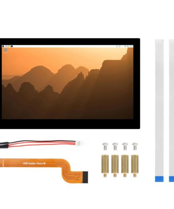 WAVESHARE 13.3 inch High Resolution DSI Capacitive Touch Display, 1920 × 1080, IPS, Toughened Glass Panel, DSI Interface, 10-Point Touch, Without Back Panel, With Back Panel