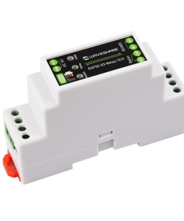 Waveshare 32152 Industrial 1-Channel ESP32-S3 WiFi Relay Module Supports WiFi / Bluetooth / RS485 Control