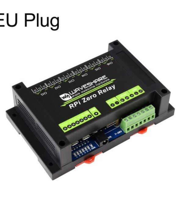 Waveshare Industrial 6-Ch Relay Module For Raspberry Pi Zero RS485/CAN, Isolated Protections, EU Plug, US Plug