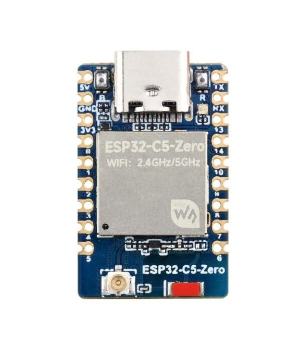Waveshare ESP32-C5-Zero Mini Development Board With RISC-V 32-Bit Processor, No Pin Header, Pin Header Soldering