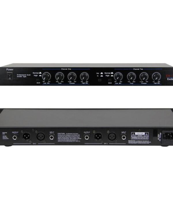 Professional Aural Exciter Dual-Channel 1U Rackmount Audio Processor With DSP Reverb, EU Plug, EX3000