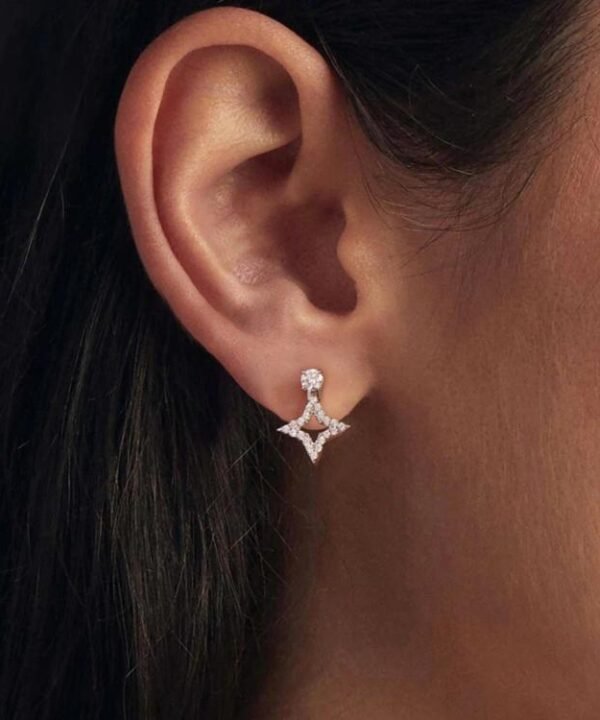 S925 Sterling Silver Detachable Moissanite Stud Earrings, MSE135