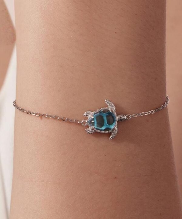 Copper-Plated White Gold Marine Animal Turtle Bracelet, YIB079