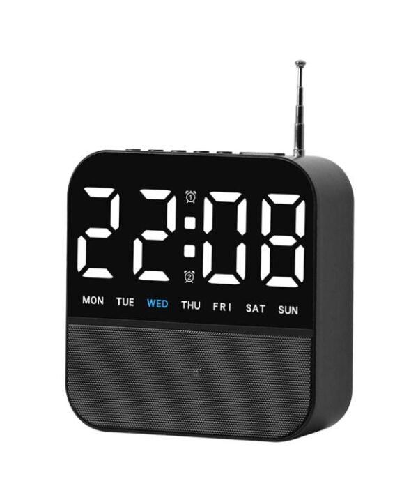 FM Radio Alarm Clock Digital LED Bedside Desk Clock with Dual Alarms Snooze
