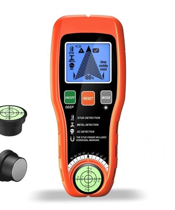 5-in-1 Electronic Stud Finder Wall Scanner with Bubble Level and Magnet for Wood, Metal & Live AC Wire, 850
