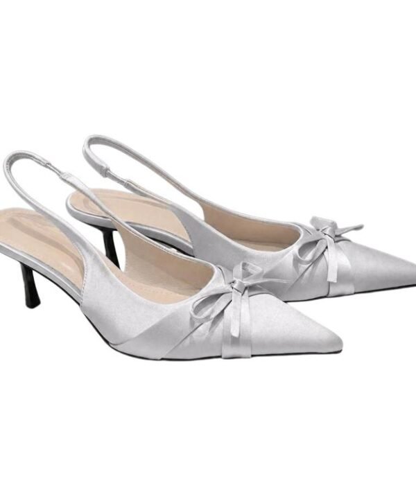 5cm Pointed Toe Backless Low Cut Stiletto Heels, 34, 35, 36, 37, 38, 39, 40, 41, 42