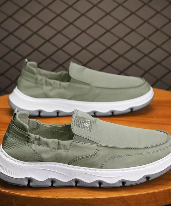 Men Icy Silk Canvas Shoes Slip-On Sports Casual Skate Shoes, 39, 40, 41, 42, 43, 44