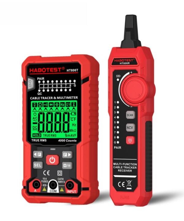 HABOTEST HT806TR 2-In-1 Network Cable Tracer & Multimeter Anti-Interference Wire Tracker