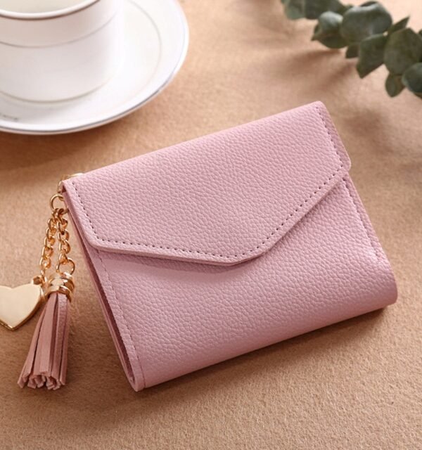 Women Wallet Fringed Pendant Litchi Texture Wallet Card Pack Coin Purse