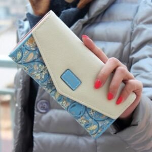 Long Leather Floral Pattern Wallets Coin Purses Money Bag for Women