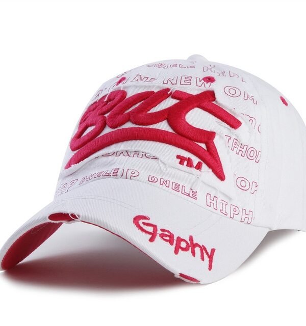 Embroidery Letter Pattern Adjustable Curved Eaves Baseball Cap, Head Circumference: 54-62cm