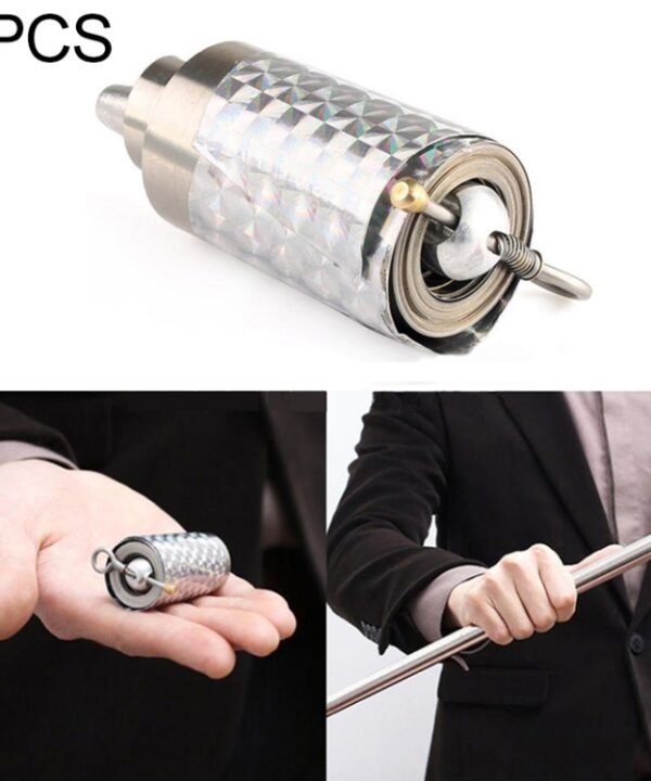 3 PCS 110cm Length Magic Props Stick Silver Metal Elastic Stick