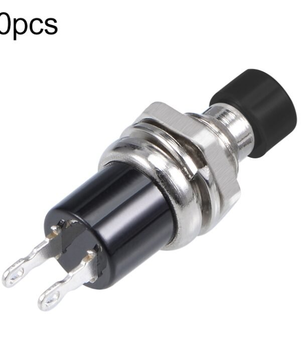 10 PCS 7mm Thread Multicolor 2 Pins Momentary Push Button Switch