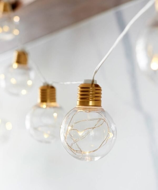 3m 10 LEDs G45 Copper Wire Bulb String Holiday Decoration Light