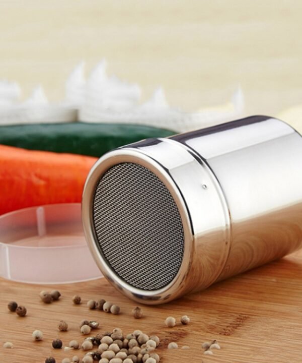 Stainless Steel 304 Dusting Powder Condiment Tank Fine Mesh Barrel Cocoa Powder Household Kitchen Tools