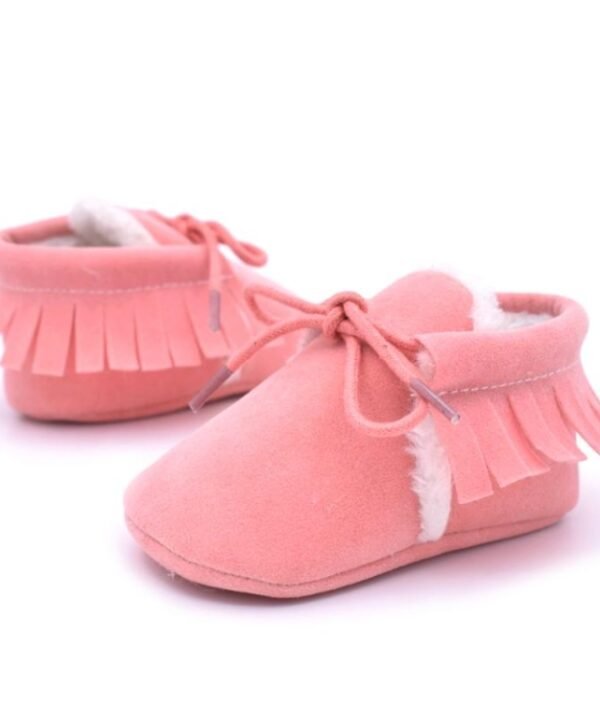 Baby Moccasins Shoes Fringe Soft Soled Non-slip Footwear Crib Shoes PU Suede Leather First Walker Shoes, 13cm, 11cm, 12cm