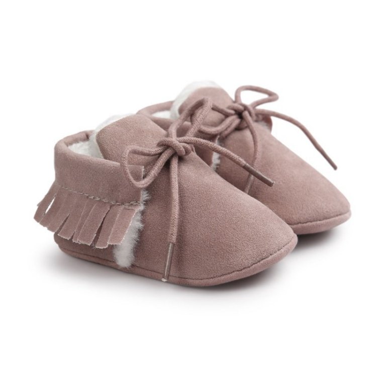 Baby Moccasins Shoes Fringe Soft Soled Non-slip Footwear Crib Shoes PU Suede Leather First Walker Shoes, 13cm, 11cm, 12cm - Image 3