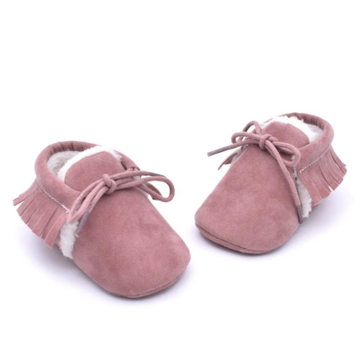 Baby Moccasins Shoes Fringe Soft Soled Non-slip Footwear Crib Shoes PU Suede Leather First Walker Shoes, 13cm, 11cm, 12cm - Image 5