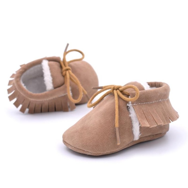 Baby Moccasins Shoes Fringe Soft Soled Non-slip Footwear Crib Shoes PU Suede Leather First Walker Shoes, 13cm, 11cm, 12cm - Image 7