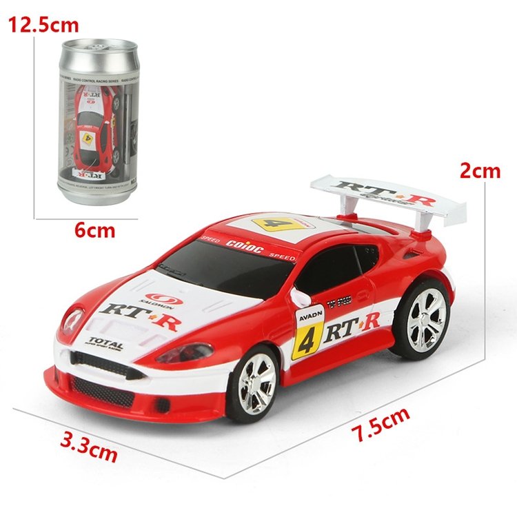 Coke Can Mini RC Car Radio Remote Control Micro Racing Car, Green+White, Black, Green, Red, Blue, Yellow, Gold, Black+Orange - Image 3