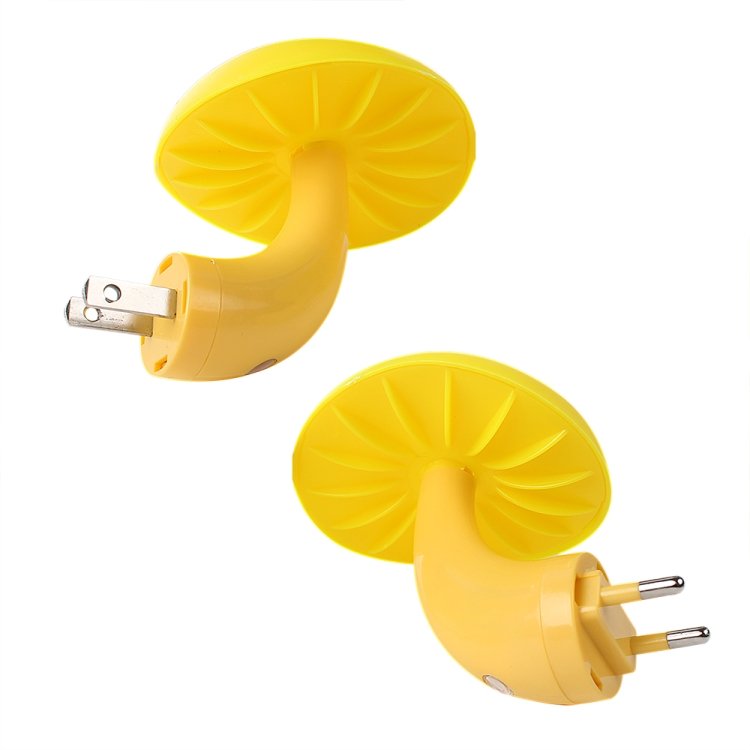 Mushroom Wall Socket Lamp Light-controlled Sensor Night Light Bedroom Home Decoration, US Plug - Image 2