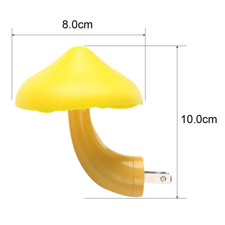 Mushroom Wall Socket Lamp Light-controlled Sensor Night Light Bedroom Home Decoration, US Plug - Image 6