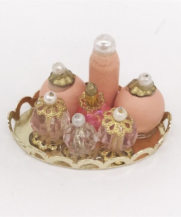 3 PCS Mini Doll House Dressing Table Decoration Cosmetic Set