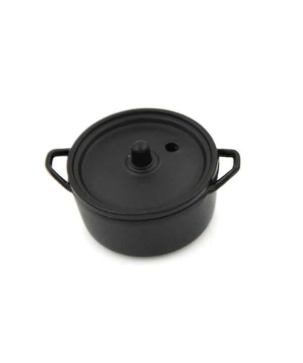 Doll House Miniature Kitchen Cooking Tools Alloy Copper Pot with Lid