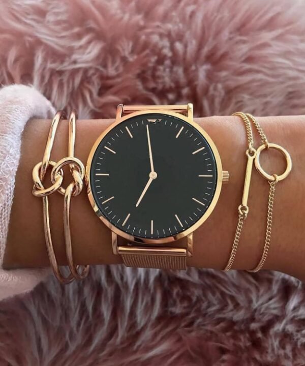 Punk Simple Double Knot Loop Metal Chain Bracelet Bohemian Retro Jewelry