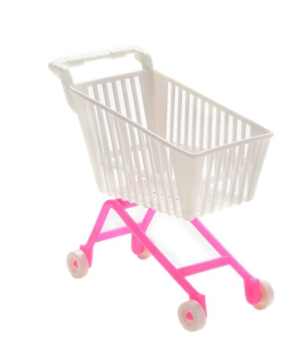3 PCS Plastic Doll Simulation Trolley Shopping Cart Toy Children Birthday Gift