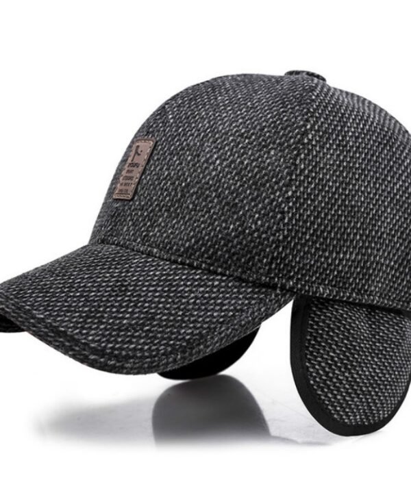 Winter Casual Baseball Cap Outdoor Thickened Warm Bomber Hats for Men, Adjustable
