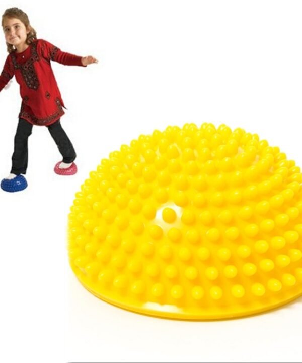 Hemisphere Balance Stepping Stones Durian Spiky Massage Ball Sensory Integration Indoor Outdoor Games Toys for Kids Children, Yellow, Purple, Rose Red, Red, Blue, Green