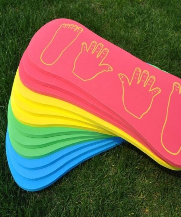 3 PCS Outdoor Sports Sense Training Equipment Foam Hands and Feet Cooperation Board Sports Game Toys for Children, Random Color Delivery