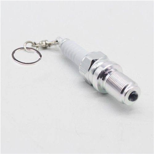 2 PCS Casual LED Key Chain Spark Plug Key Chain Keychain Car Parts Keyring Car Styling Accessories Decoration - Image 3