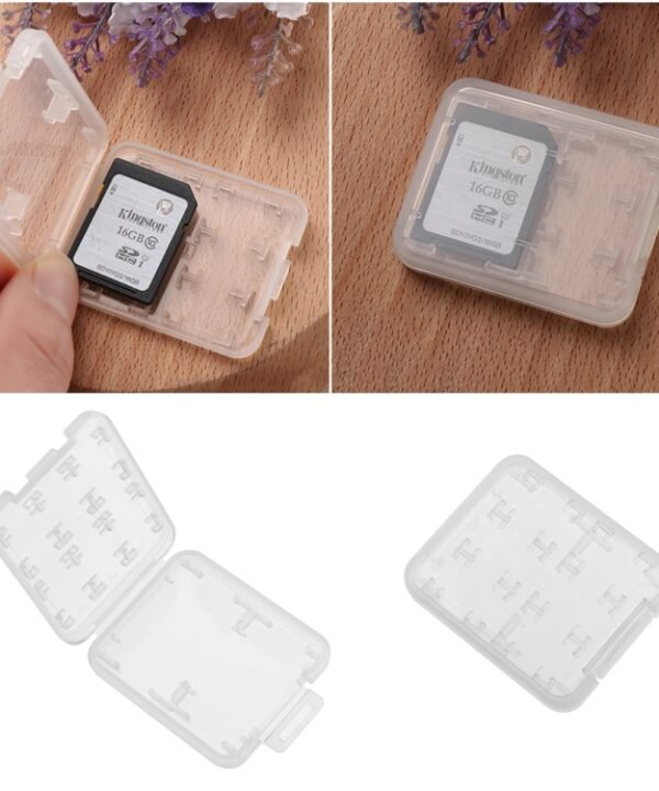 10 PCS Mini Transparent Multifunctional Storage Card Box
