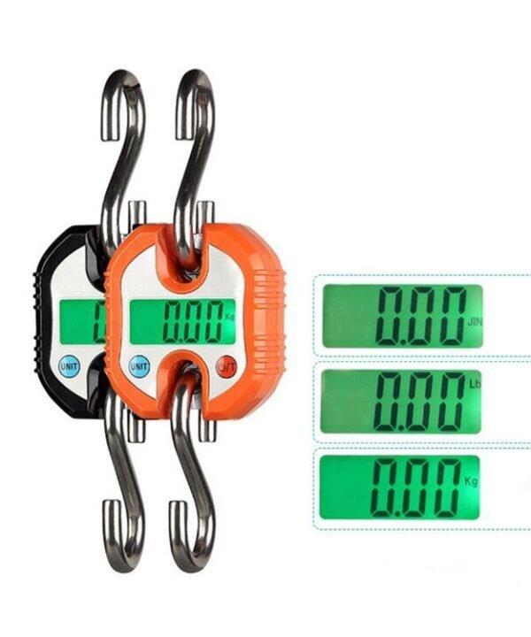 150kg Mini Portable Heavy Duty Electronic Digital Stainless Steel Hook Scale, Random Color Delivery