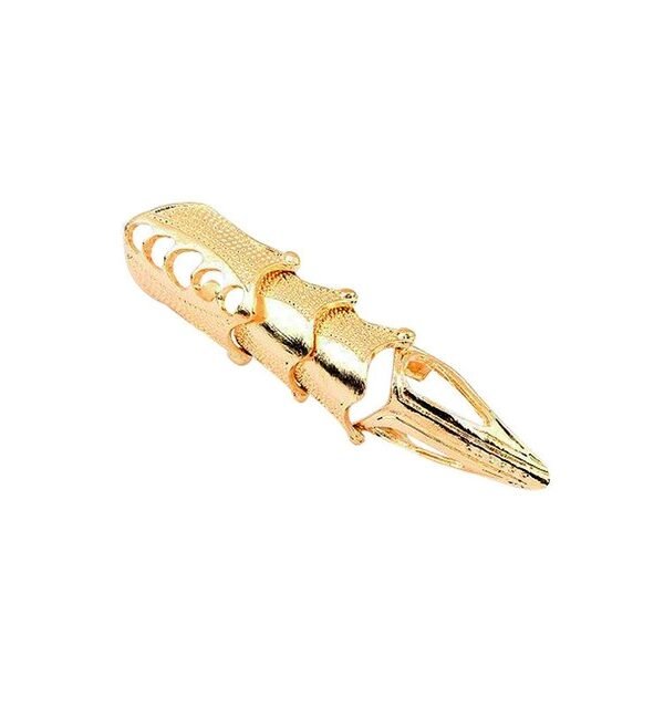 Vintage Punk Silver Cool Pointed Long Joint Ring, Gold, Bronze, Silver, Ancient Gold