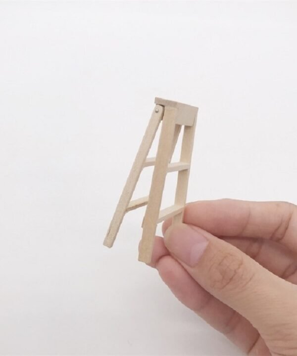 3 PCS 1:12 Toy House Miniature Furniture Wooden Ladder