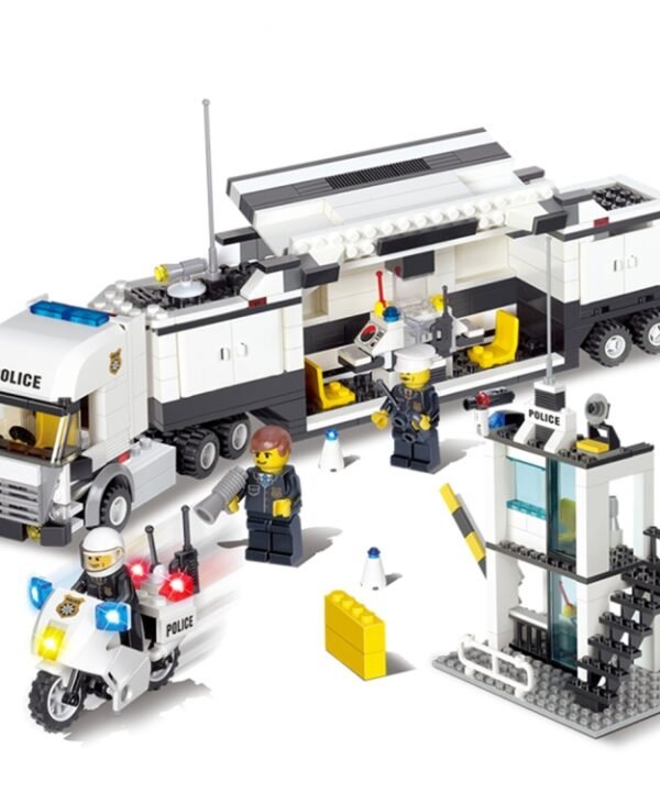 6727 511 PCS Brick Blocks City Police Station Command Vehicle Building Bricks Plastic Blocks Toys, Age Range: 6 Years Old Above