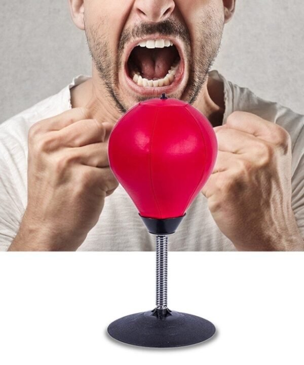 Desktop Punching Ball Stress Relief Buster Speed Fitness Vertical Boxing Ball with Suction Holder